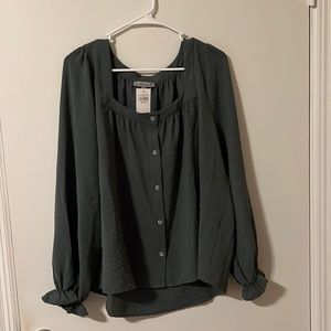 Long Sleeve Button Up Blouse